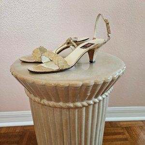 Anne Klein Vintage Python Sandals